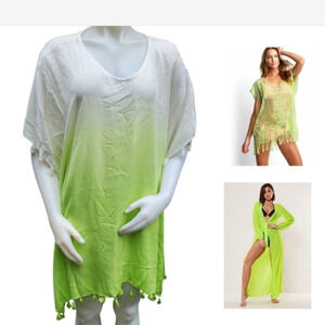 Plus Size Fringed Swimsuit Cover up‎ 1X -:3X